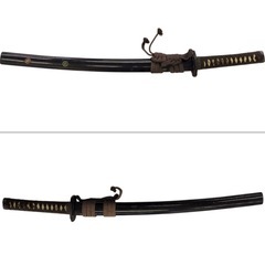 R6-00021 模造 脇差 拵え付き 美術品 装具 鞘の画像