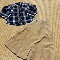⑤女の子　80 半袖　長袖の画像