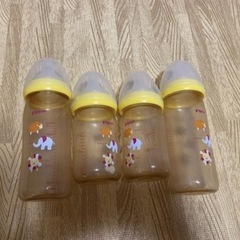 ピジョン母乳実感哺乳瓶プラスチック、西松屋哺乳瓶レンジ消毒器、ステリボトルの画像