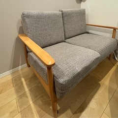 2人用ソファ(グレー)の画像