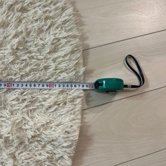 円形ラグ　カーペット　白　直径約128センチの画像