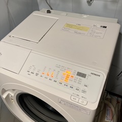 ①未使用に近い　日立　ドラム式洗濯乾燥機　BD-SV120HR  2023年購入の画像