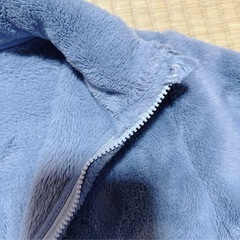 無印良品 muji 着る毛布 110 フリース ブルーの画像