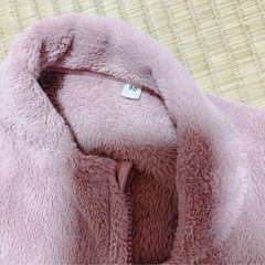 無印良品 muji 着る毛布 90 フリース スモークピンクの画像