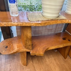 琉球松の　飾り棚の画像