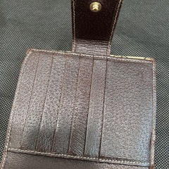 GUCCI グッチ 二つ折り財布 GGキャンバス レザー  ベージュ ブラウン 箱付き ゴールドバックルの画像