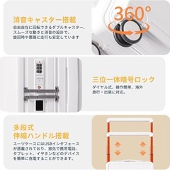 スーツケース 多機能78L フロントオープン 静音ダブルキャスターの画像