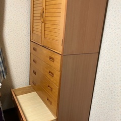 タンス（幅85×奥行44×高さ174cm）【500円】の画像