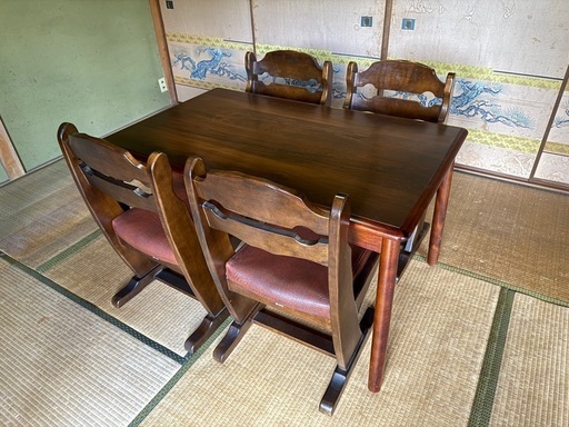 【GO-1197】カリモク ルスティック ダイニングセット ダイニングチェア