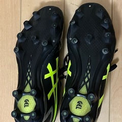 アシックス asics サッカー スパイク DS LIGHT WIDE 1103A069 25.5cm ブラック イエローの画像