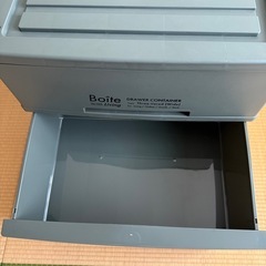 ベストコ Boite 収納 チェスト 3段 リビング ワイド カーキ MA-4043 キャスター付きの画像