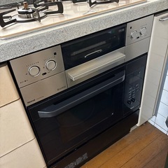 リンナイ　ガスコンロ　ココットプレート付　ガスオーブンレンジ　の画像