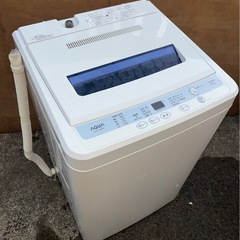 アクア 洗濯機 6kg 高濃度クリーン洗浄 予約タイマー 風乾燥機能付の画像