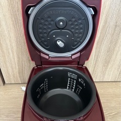 【交渉中】 
三菱 炭炊釜 炊飯器 赤 16年製 使用頻度少 5.5合炊きの画像