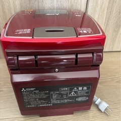 【交渉中】 
三菱 炭炊釜 炊飯器 赤 16年製 使用頻度少 5.5合炊きの画像
