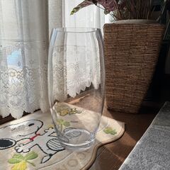 観葉植物用　厚いアクリル製の大きな花瓶　軽量の画像