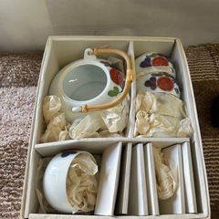 オールド香蘭社 茶器揃 岩梅絵の画像