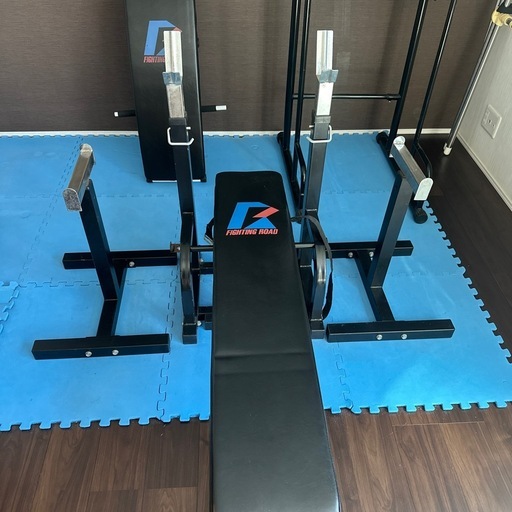 ベンチプレス[最終お値下げ]3万→2万5千円！！トレーニングベンチ、トーレーニングセット