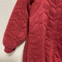 トレーナー 90サイズ ハート 赤の画像