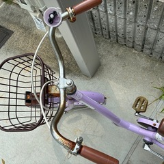 自転車　子供　コンズサイクル　パープル　18インチの画像