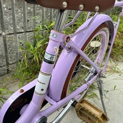 自転車　子供　コンズサイクル　パープル　18インチの画像