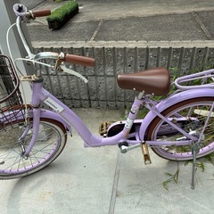 自転車　子供　コンズサイクル　パープル　18インチの画像