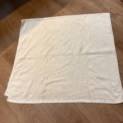 【中古】　無地　ベージュ　バスタオル　5枚セット　女性専用アロマエステ　業務用の画像