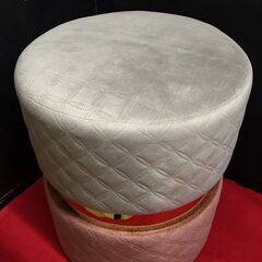 【リサイクルストアスターズ吉野店】【中古品】Francfranc フランフラン ジェムスツール グレーxピンクの画像