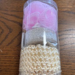 BATH WASHABLE 3点セット　泡立てネット　軽石　麻スポンジの画像