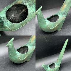 L374 香炉　高岡銅器　香(かほり)　雉　キジ　雉子　国鳥　三枝惣太郎　置物　オブジェ　美術品　お香　鳥　インテリア　縁起物　和風 茶道具の画像