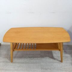 ロフト LOFT/ センターテーブル/ 棚付き/ ナラ材/ オーク材/ リビングテーブル/ 棚付きテーブル/ 木製家具/ ナチュラル/ 北欧風/ シンプルモダン C0EW0208の画像