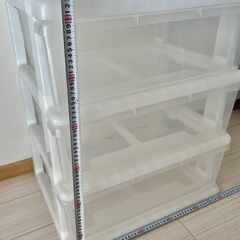 クリア収納ケース 3段 引き出し式の画像