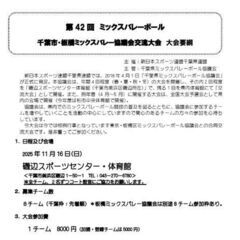 ★第42回ミックスバレーボール 千葉市・板橋ミックスバレー協議会...