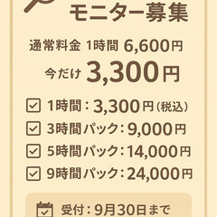 【期間限定モニター募集】今だけ 3,300円（税込）