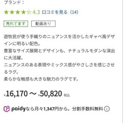ラグ　133✖️195の画像