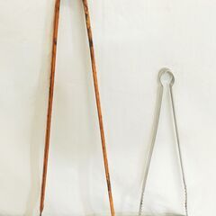 △ 火ばさみ 火バサミ 2点セット サビあり 現状渡しの画像
