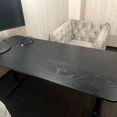 IKEA デスク, ブラックステインアッシュ材突き板　備品の画像