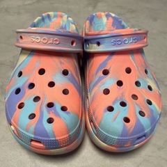 crocs クロックス サンダル 21センチ　キッズ マーブル厚底 の画像