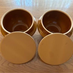 横川駅　おぎのや　益子焼　空容器　2つ
の画像