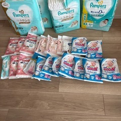 新生児オムツ+試供品オムツ等の画像