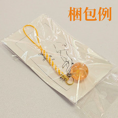 新品未使用 ハンドメイド レジンキーホルダー 球型 オレンジの画像