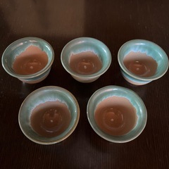 唐津焼 岸岳陶苑 茶器揃 木箱入り 急須＆湯のみ5客セットの画像