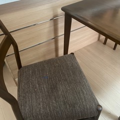 ダイニングセット イス2脚付き ダークブラウンの画像