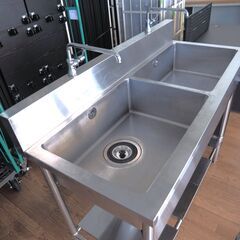 ステンレス　二槽シンク　リユース品　価格　44,000円の画像
