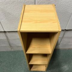 3段 カラーボックス 本棚 飾り棚 収納棚 木製 幅25cm×奥行30cm×高さ90cmの画像