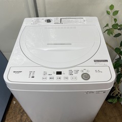 R483 ☀️ ジモティー限定特別価格！ 2024年製の高年式♪ SHARP 洗濯機 （洗濯5.5㎏) ES-GE5H ⭐ 動作確認済 ⭐ クリーニング済の画像