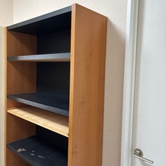 カラーボックス　黒　木目の画像