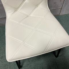 NITORI ニトリ 合皮 ダイニングチェア ホワイト 幅46.5cm×奥行61cm×高さ82.5cm（座高43.5cm） の画像