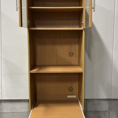 NITORI ニトリ 木製 レンジ台 炊飯台 食器棚 幅60cm×奥行40cm×高さ179cmの画像