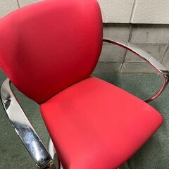 スタイリングチェア セット椅子 ピンク 美容院 回転 昇降 店舗 理容室 ヘアカット 幅61cm×奥行81cm～96cm×高さ46cm～61cm の画像